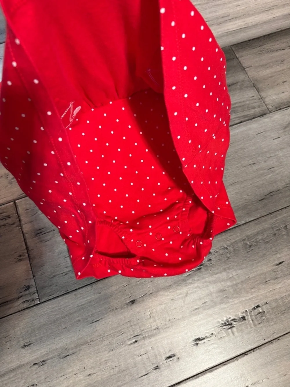 NWT Carter's Red Polka Dot Dress with Santa Pocket Appliqués